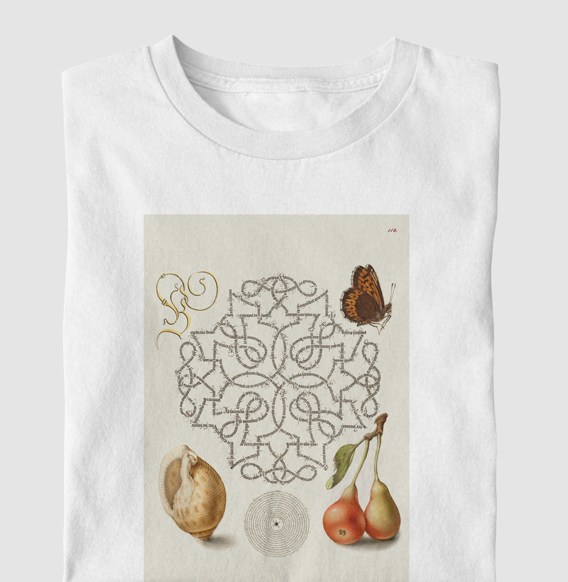 Butterfly, Marine Mollusk, and Pear