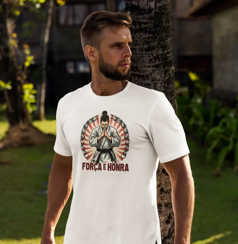 Camiseta Masculina | Força e Honra | Respeito e Estilo