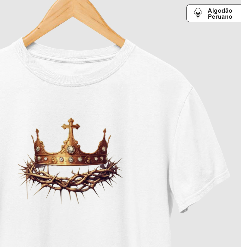 Camiseta Coroa com Cruz e Coroa de Espinhos 