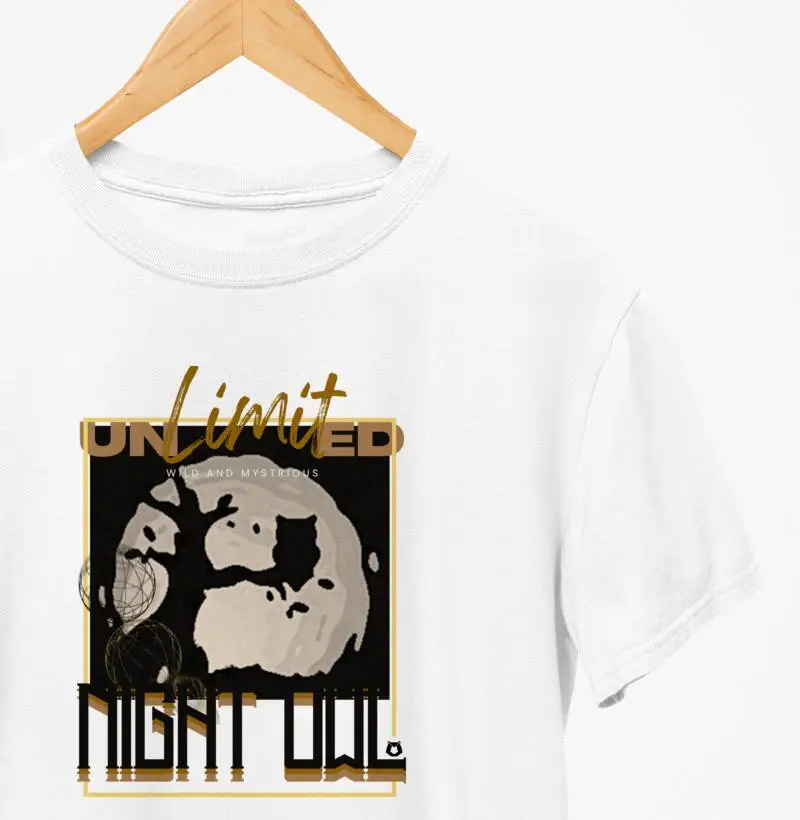 camiseta coruja da noite