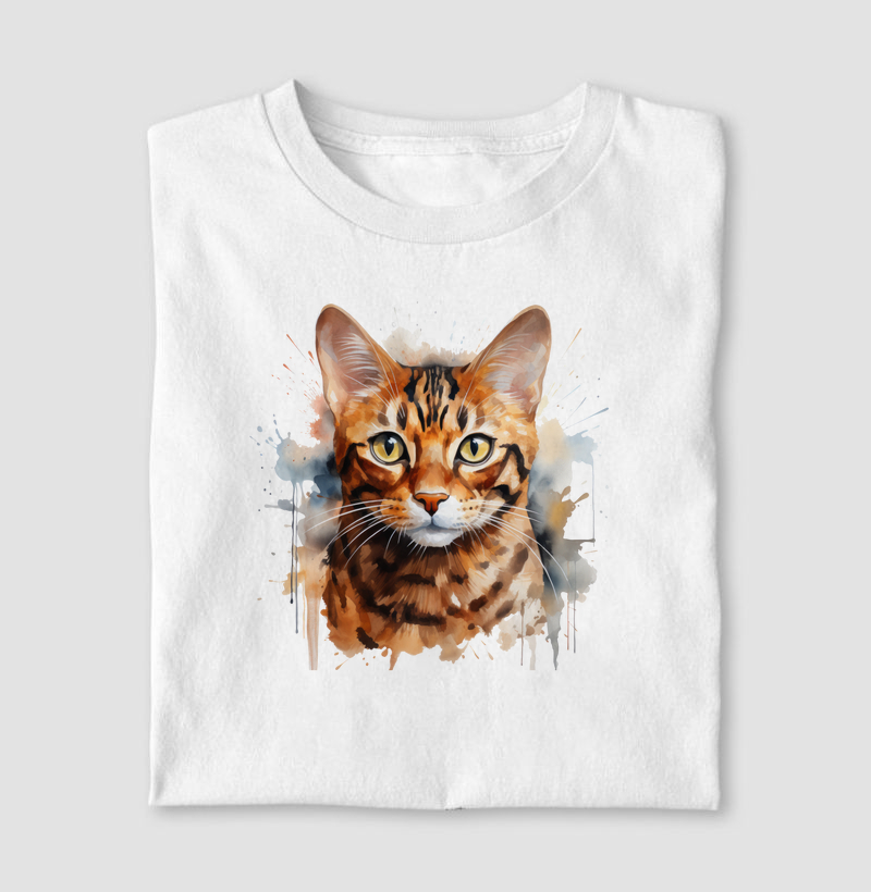 Gato de Bengala  aquarela