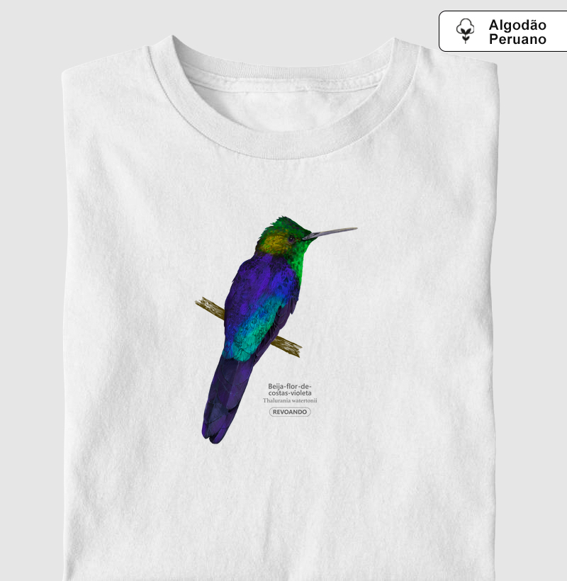 Inky Aves - Beija-flo-de-costas-violeta - Algodão Peruano