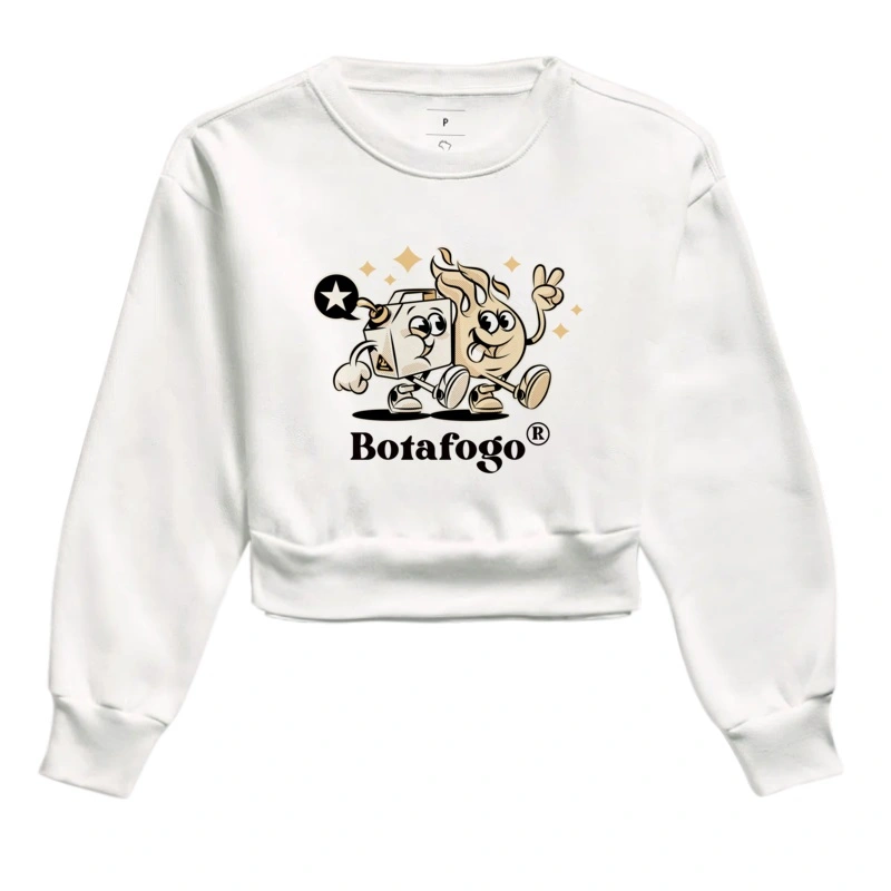 Moletom Cropped Fogo e Gasolina