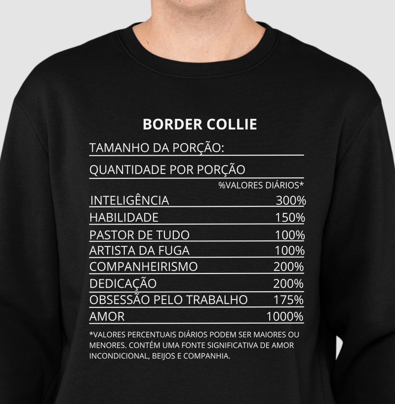 Tabela "nutricional" border collie