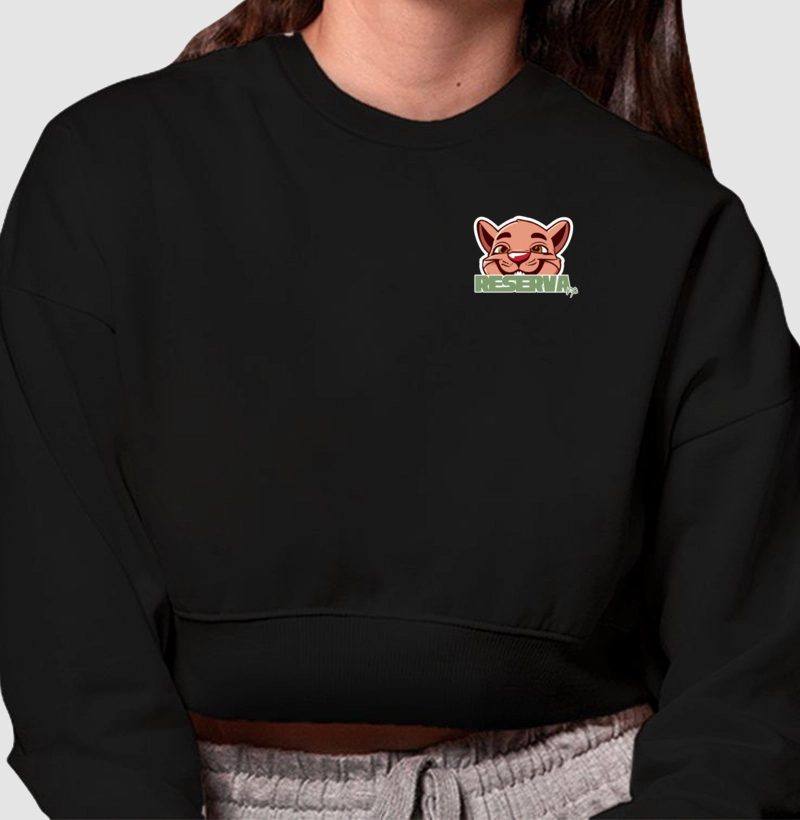 MOLETOM CROPPED - ONÇA PARDA