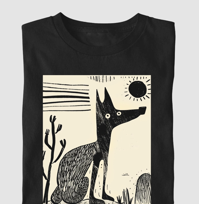 Lino Print Dog