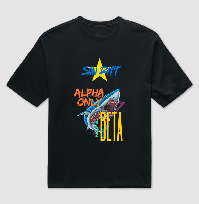 Camiseta Oversized S★R NOT A BETA