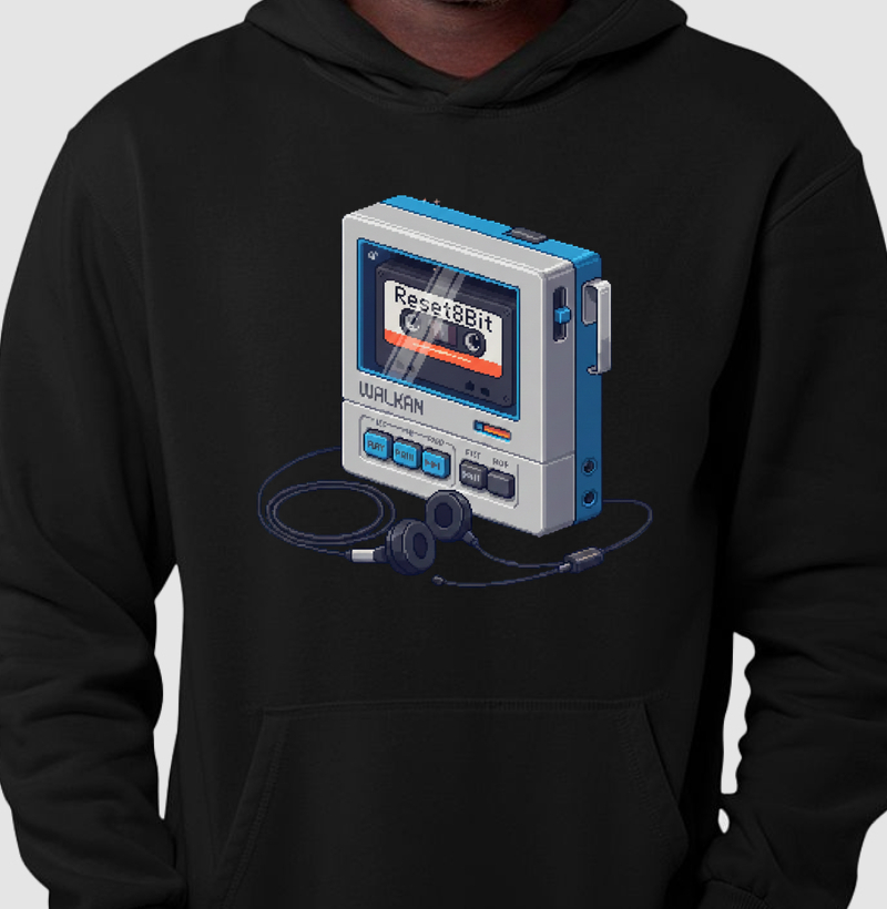 Hoodie Moletom Camiseta Walkman Reset8Bit 