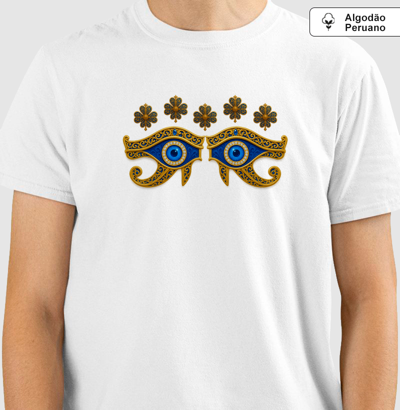 Olho de Hórus Grego • Proteção e Boa Sorte (algodão peruano)