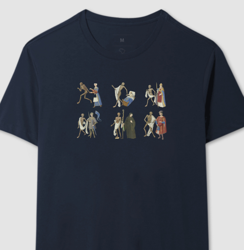 Camiseta Encontro com a Morte, França século XV