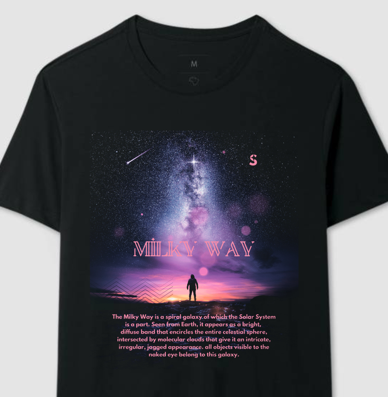 Via Láctea, a nossa galáxia. Camiseta Supernova Estampada 