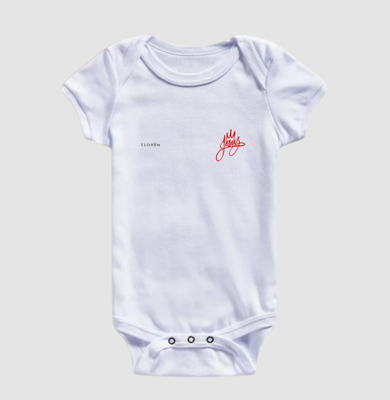 Camiseta Jesus - Letra Vermelha