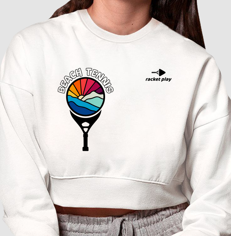 Cropped Moletom Beach Tennis - Pôr do sol