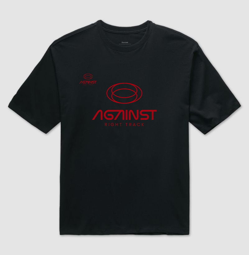 Camiseta Preta Logo Vermelho