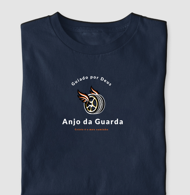 Camiseta Religiosa Anjo da Guarda Guiado por Deus
