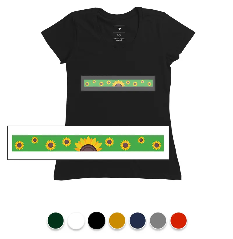 Camiseta Feminina Autismo Cordão de Girassol