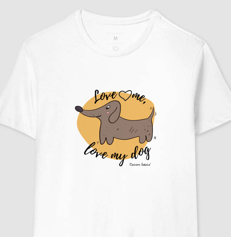 Camiseta Cachorro Salsicha: love my dog 