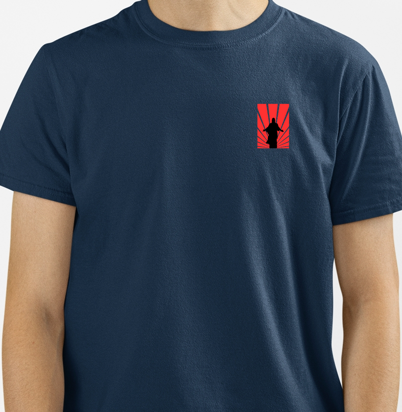 Camiseta Bls Jesus Silueta Azul Marinho Masculina