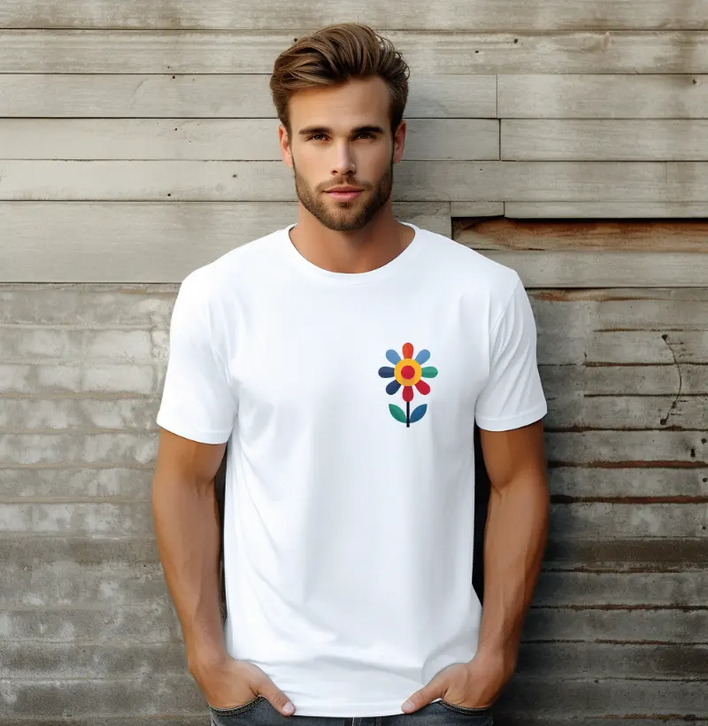 Camiseta Flor minimalista Bloom