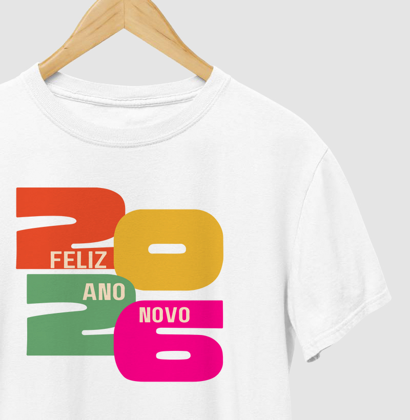 Camiseta Feliz Ano Novo 2026 – Réveillon
