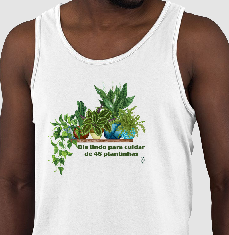 Dia lindo para cuidar de 48 plantinhas