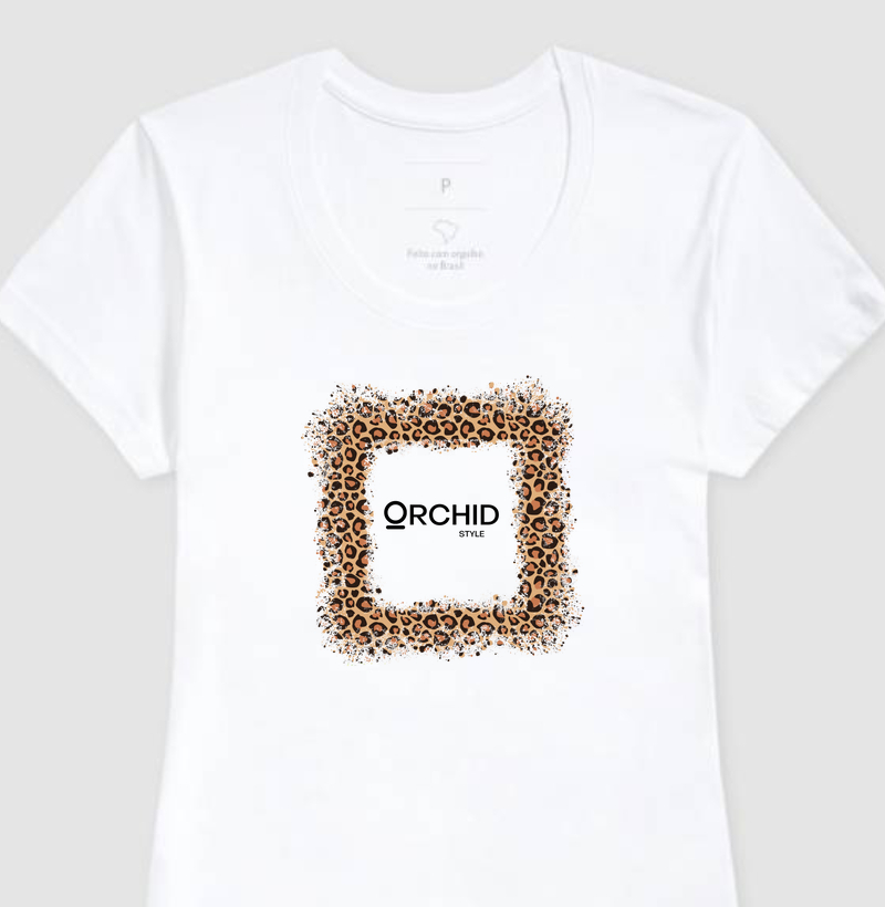 Camiseta Moldura Onça Orchid