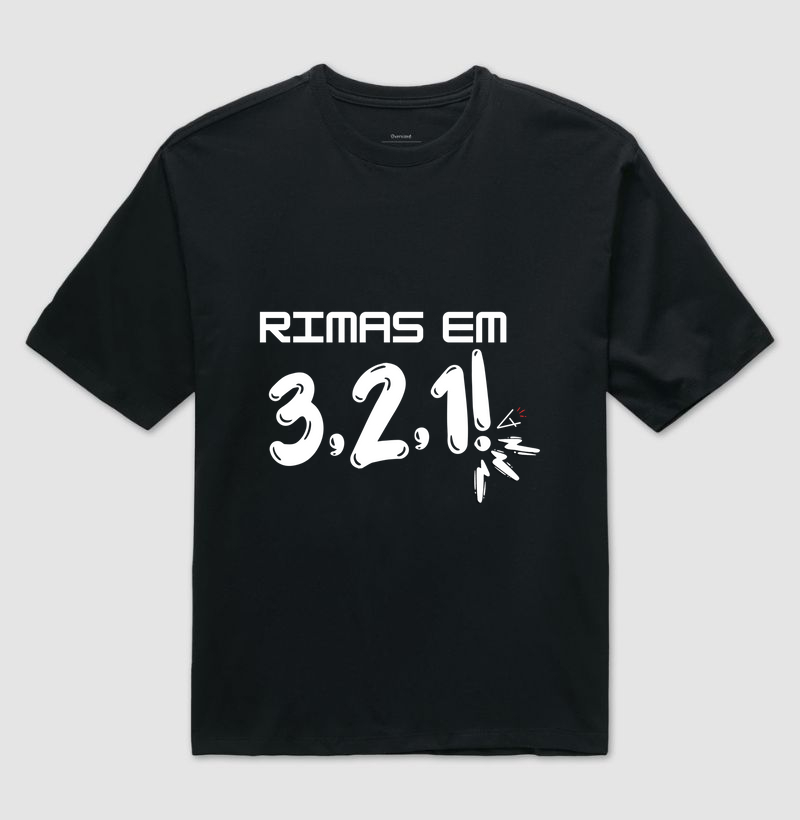 Camiseta rimas em 3,2,1!