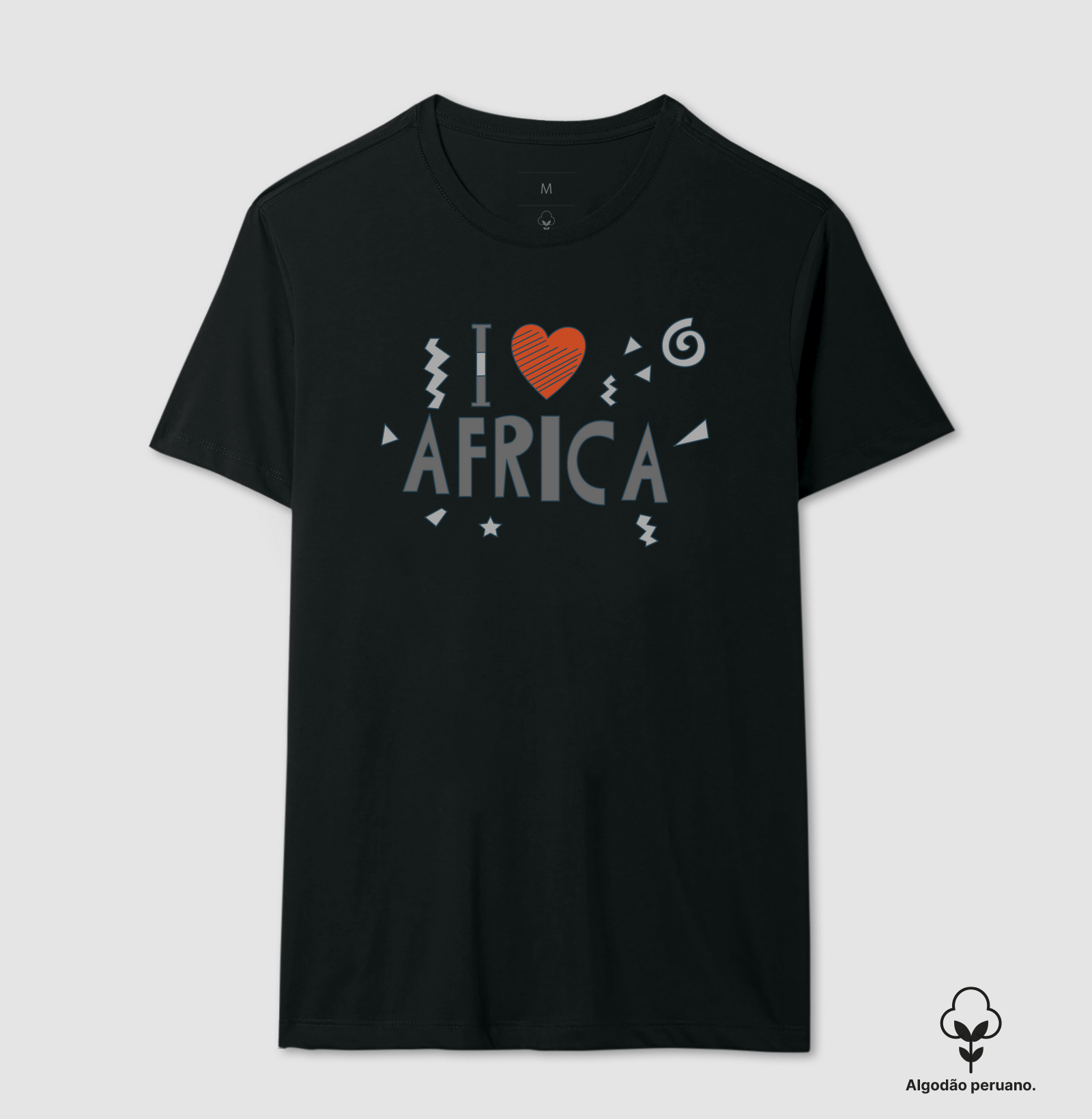 Camiseta Animalis I Love Africa 100% Algodão