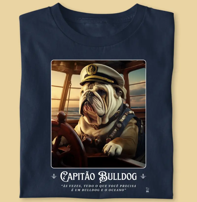Camiseta Bulldog Ingles "Capitão Bulldog III"