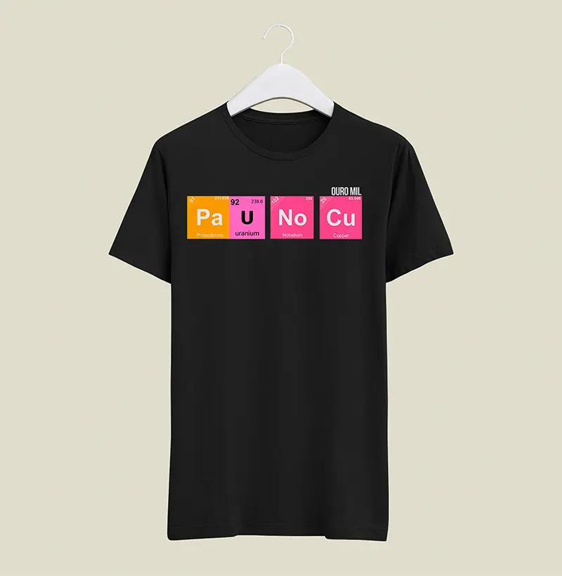 CAMISETAS ESTAMPADAS TABELA PERIODICA