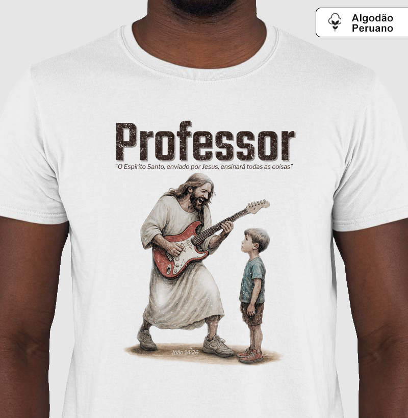 Camiseta Algodão Peruano  Professor - Guitarra