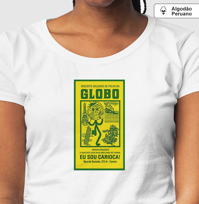Camiseta Algodão Peruano Biscoito Globo