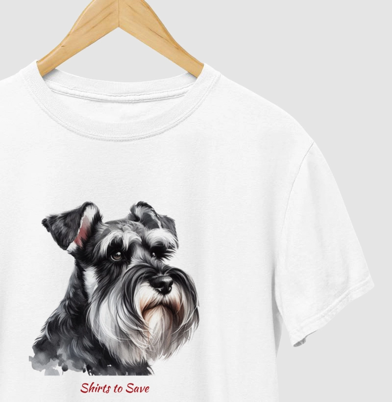 Camiseta Schnauzer Aquarela 