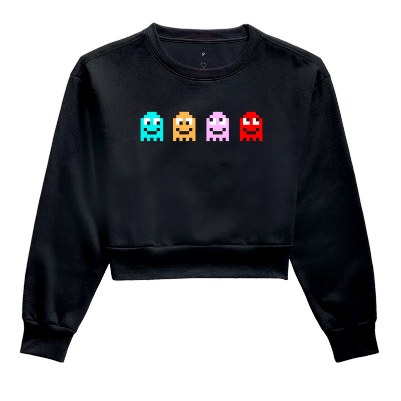 Cropped moletom fantasmas
