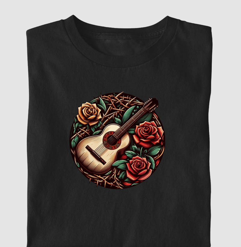 Violão com Rosas e Espinhos 