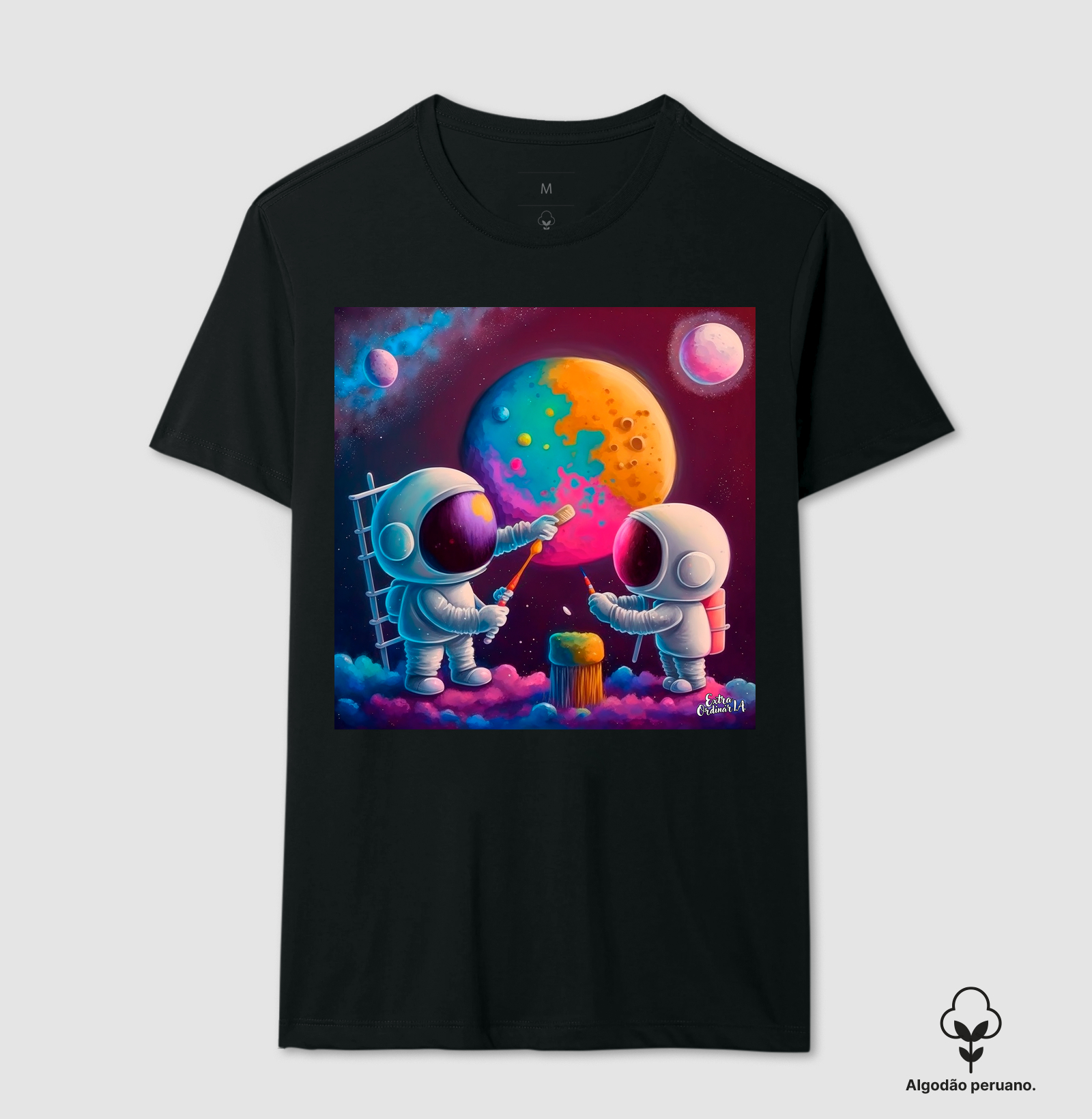 Astronautas Pintanda Lua 