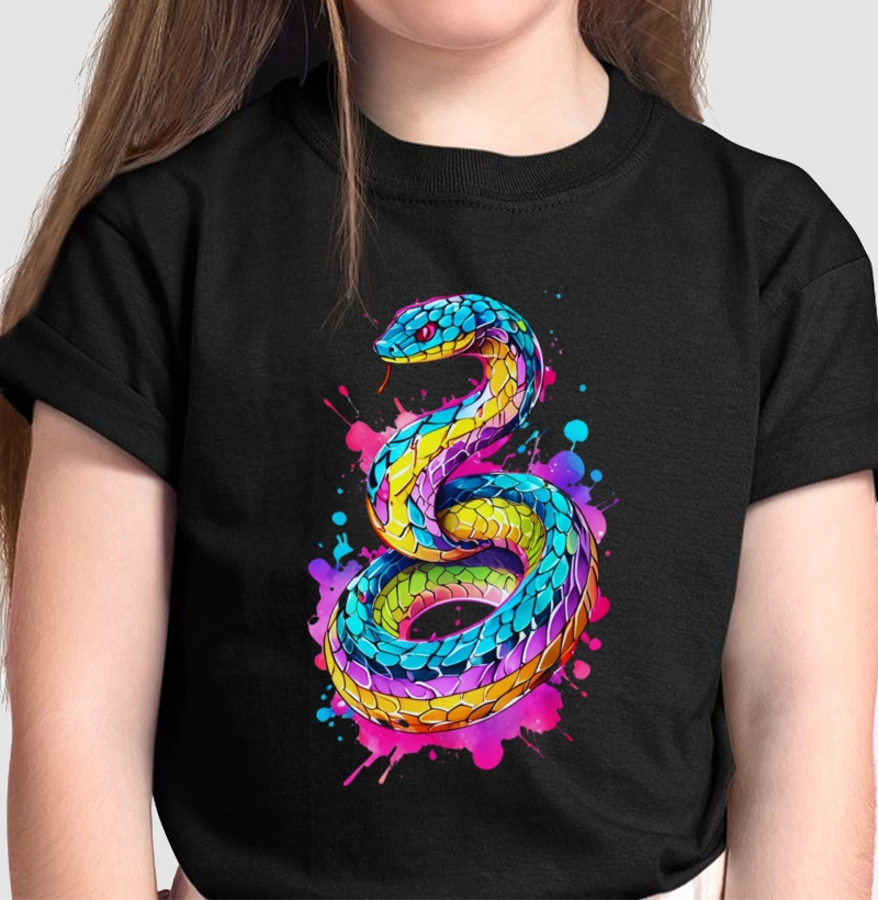 Camiseta Infantil Escamas Cromáticas