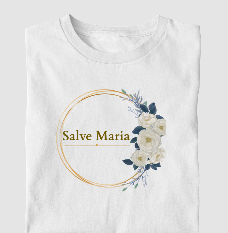 Camiseta Salve Maria flores 