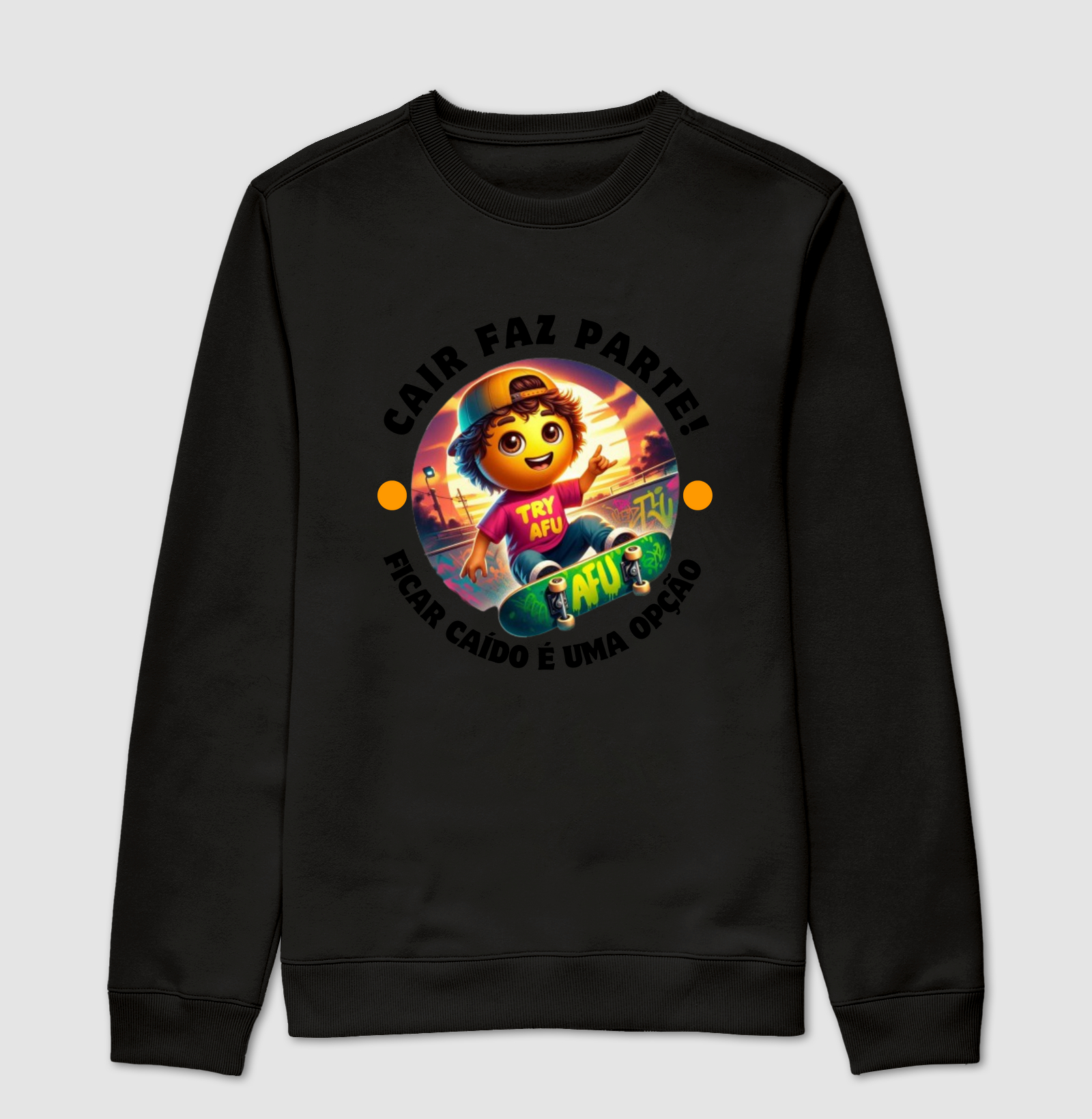  🔥 Camiseta Estampa Exclusiva Try Afú – "Cair faz parte, permanecer caído é uma opção". 🔥 