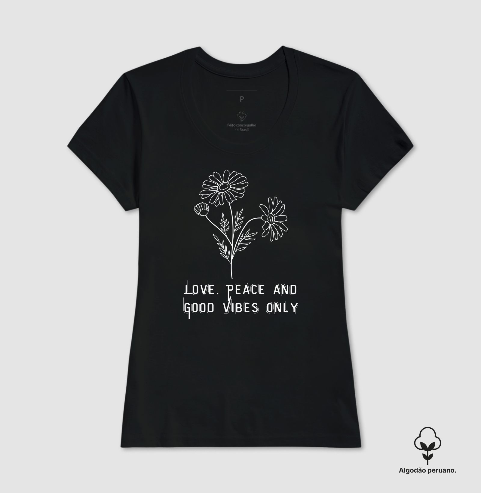 Camiseta Feminina Love and Peace