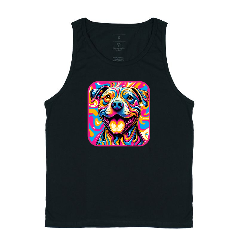 PIT BULL FELIZ ART COLORIDA