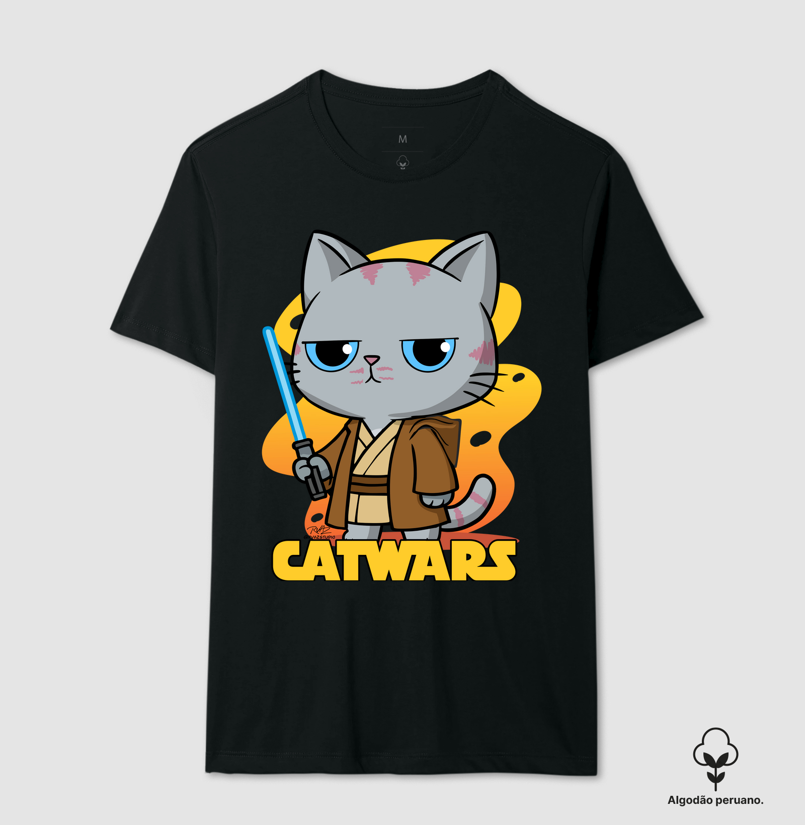 Camiseta Gato Sincero Jedi