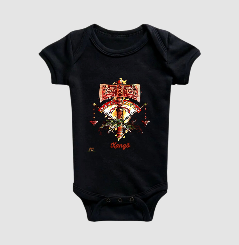 Camiseta Aruanda ê Armas de Xangô Justiça e Realeza em 100% Algodão
