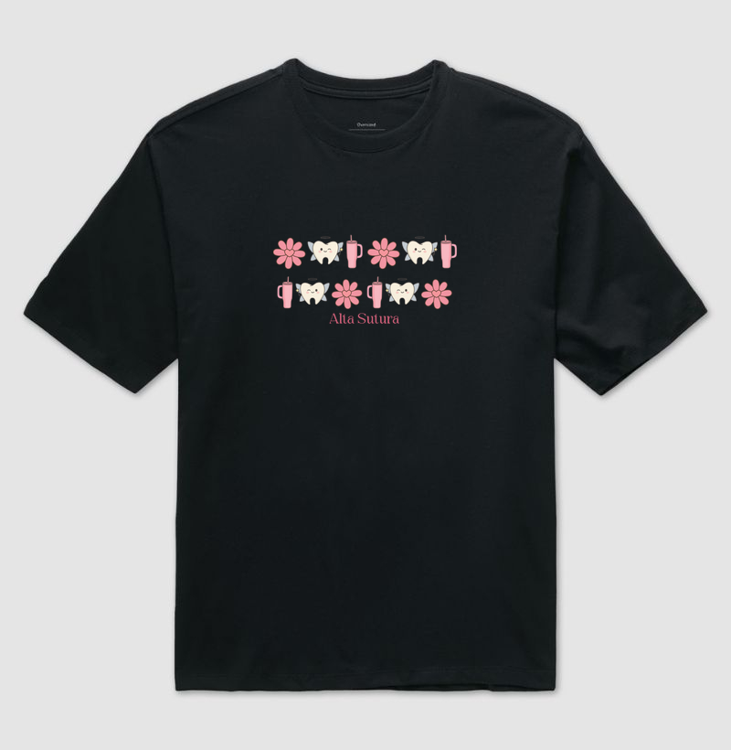 Camiseta Unissex Oversized 100% Algodão - Fada do dente
