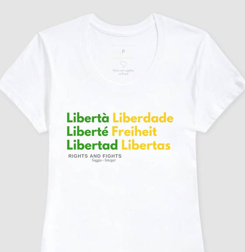 Camiseta Rights And Fights Liberdade x6 Brasil 00026 - Femme