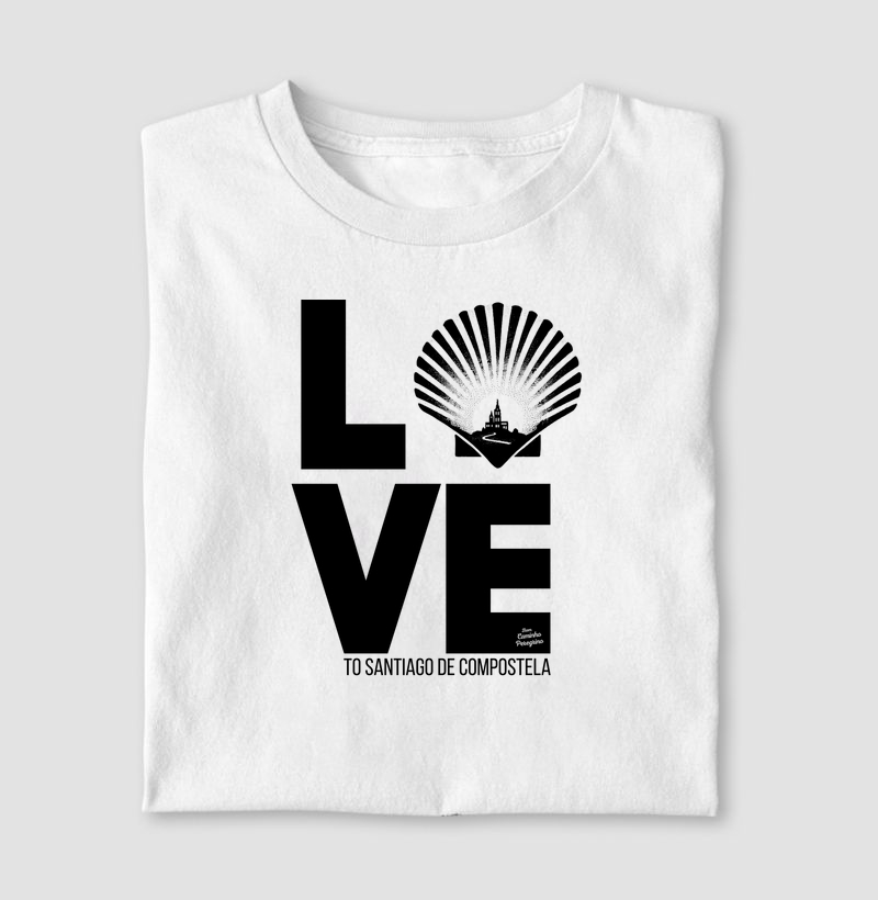 Love to Santiago de Compostela | versão em cor preta