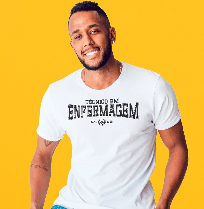 Camiseta Técnico em Enfermagem Premium Est. 1966 - masculina