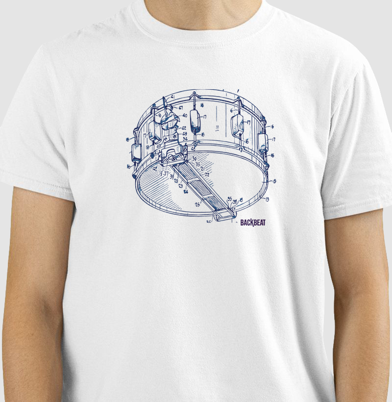 Camiseta Classic Snare Line - Branca