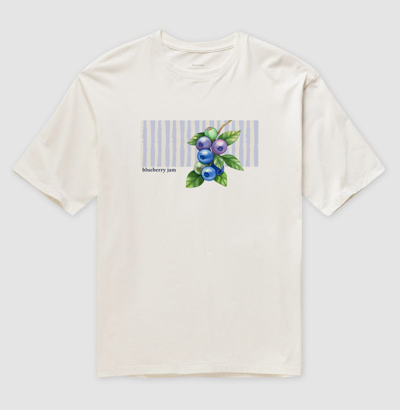 T-shirt mirtilo listrado