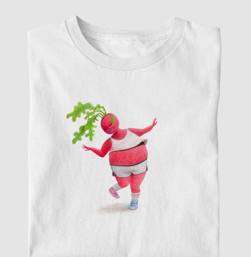 Camiseta Infantil Beterraba Dançante